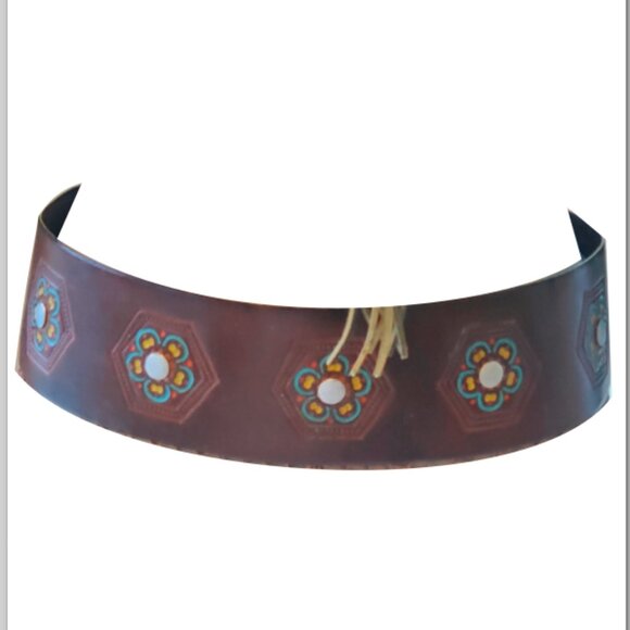 VINTAGE - Authentic 100% Leather Hippie Belt from Ibiza, Circa 1960s main image 4